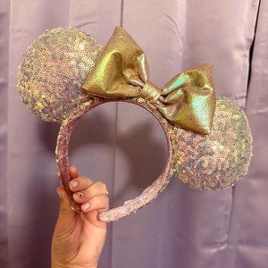 Disney World 50th Pink Earidescent Mouse Ear Headband Without Tags